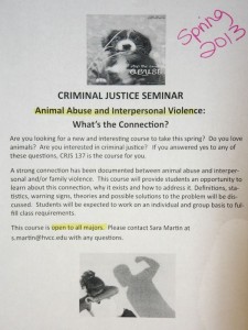 Flyer for the Criminal Justice Seminar class offered at Hudson Valley.