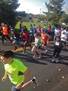 Runners in the 5K race at Hudson Valley