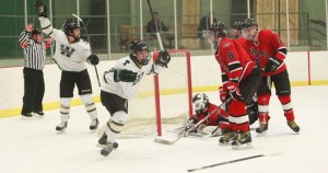 Teton Hockey took the ice for their National Semi-Final game on Saturday against Erie Community College