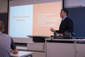 At Entrepenurship Club, Nevins detailed the added benefits included when joining an on-campus club. 